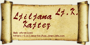 Ljiljana Kajtez vizit kartica